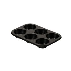 Molde horno antiadherente PTFE 6 muffins